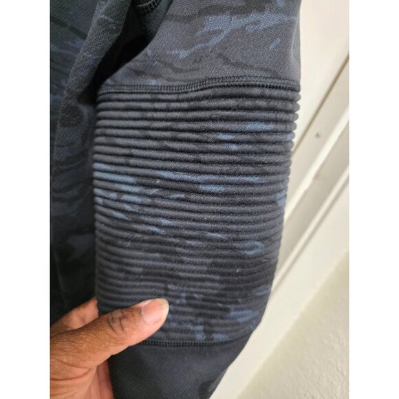 Under Armour Men's Black Camo Pullover Hoodie Ribbed Sleeves & Kangaroo Pocket S - Picture 5 of 11